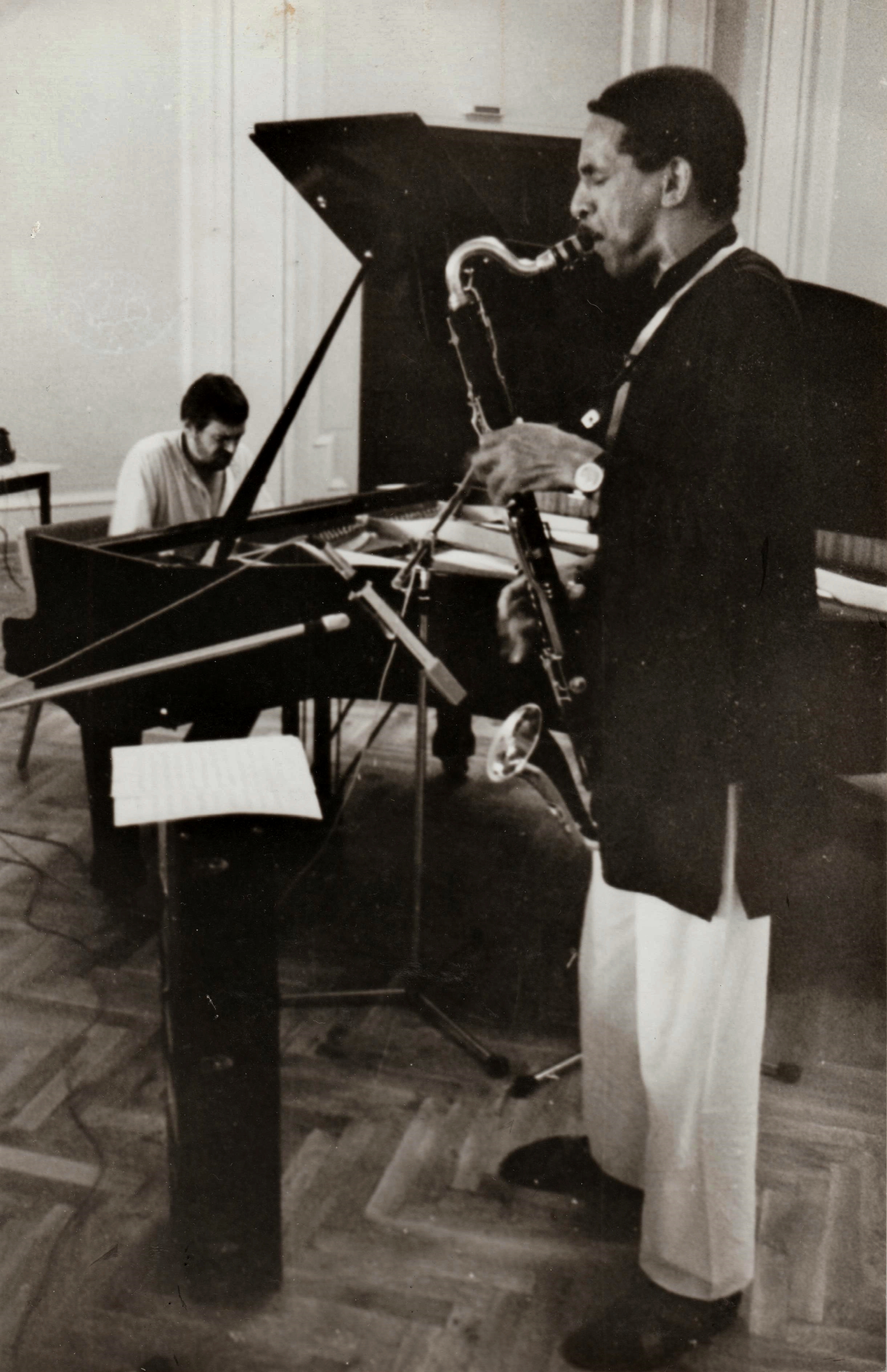 Mit John Tchicai, 5. Juli 1983, Foto: Herbert Weisrock